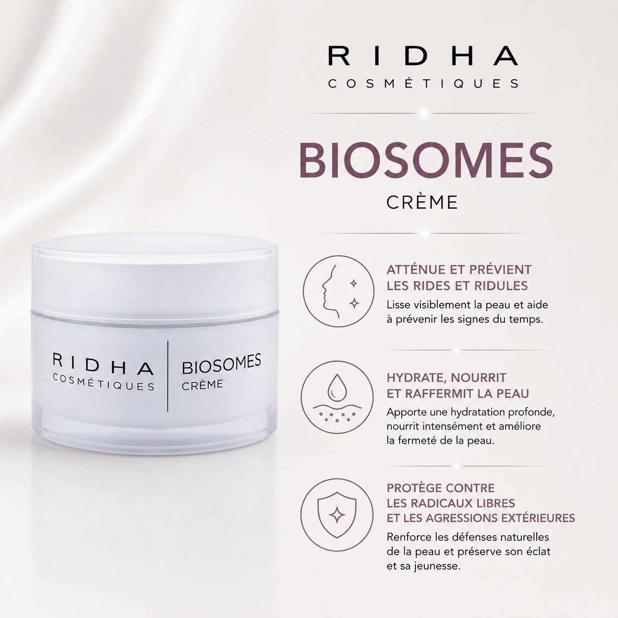 Crème Biosomes | peau mature 50 ml - Boutique Esthétique Martine Grenier