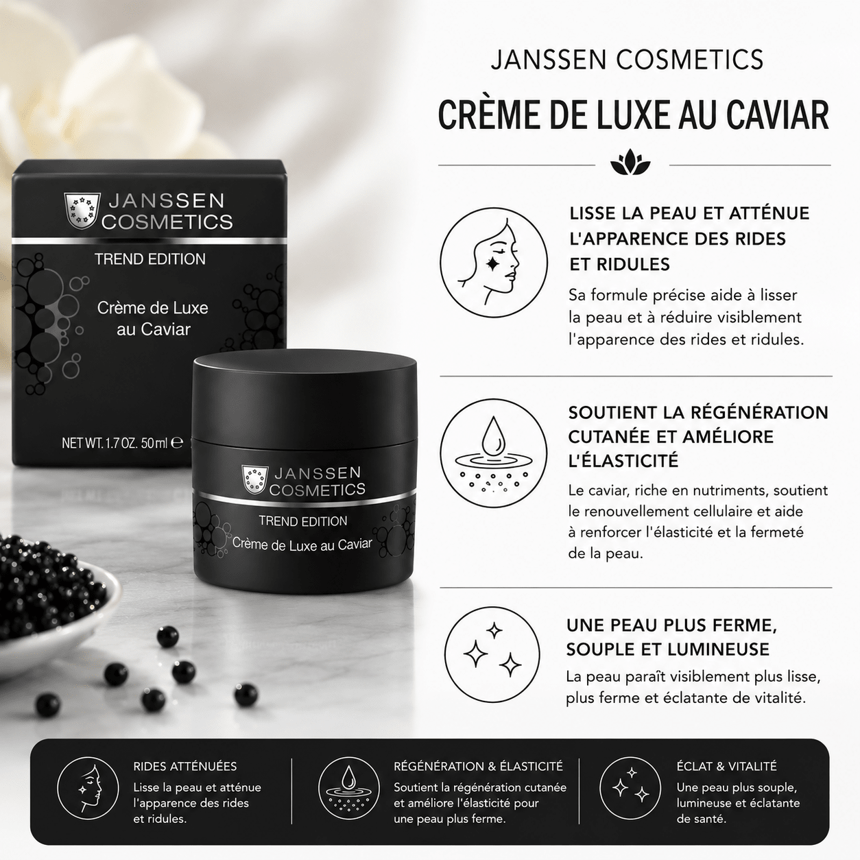 Crème de Luxe au Caviar | Peau Exigeante 50 ml - Boutique Esthétique Martine Grenier