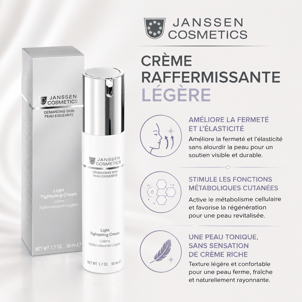 Crème raffermissante Légère 50ml | Peau Exigeante - Boutique Esthétique Martine Grenier
