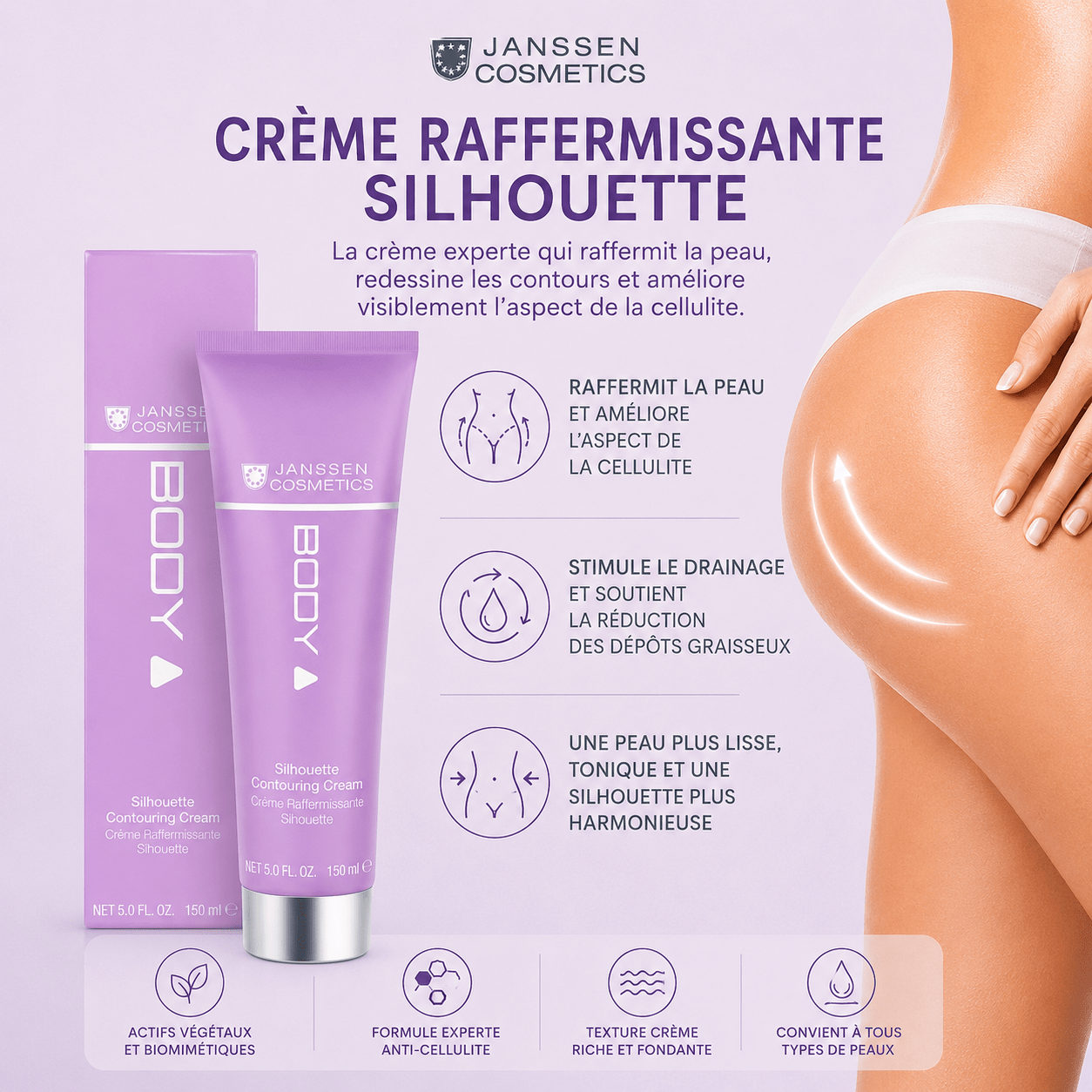 Crème raffermissante Silhouette 150 ml - Boutique Esthétique Martine Grenier