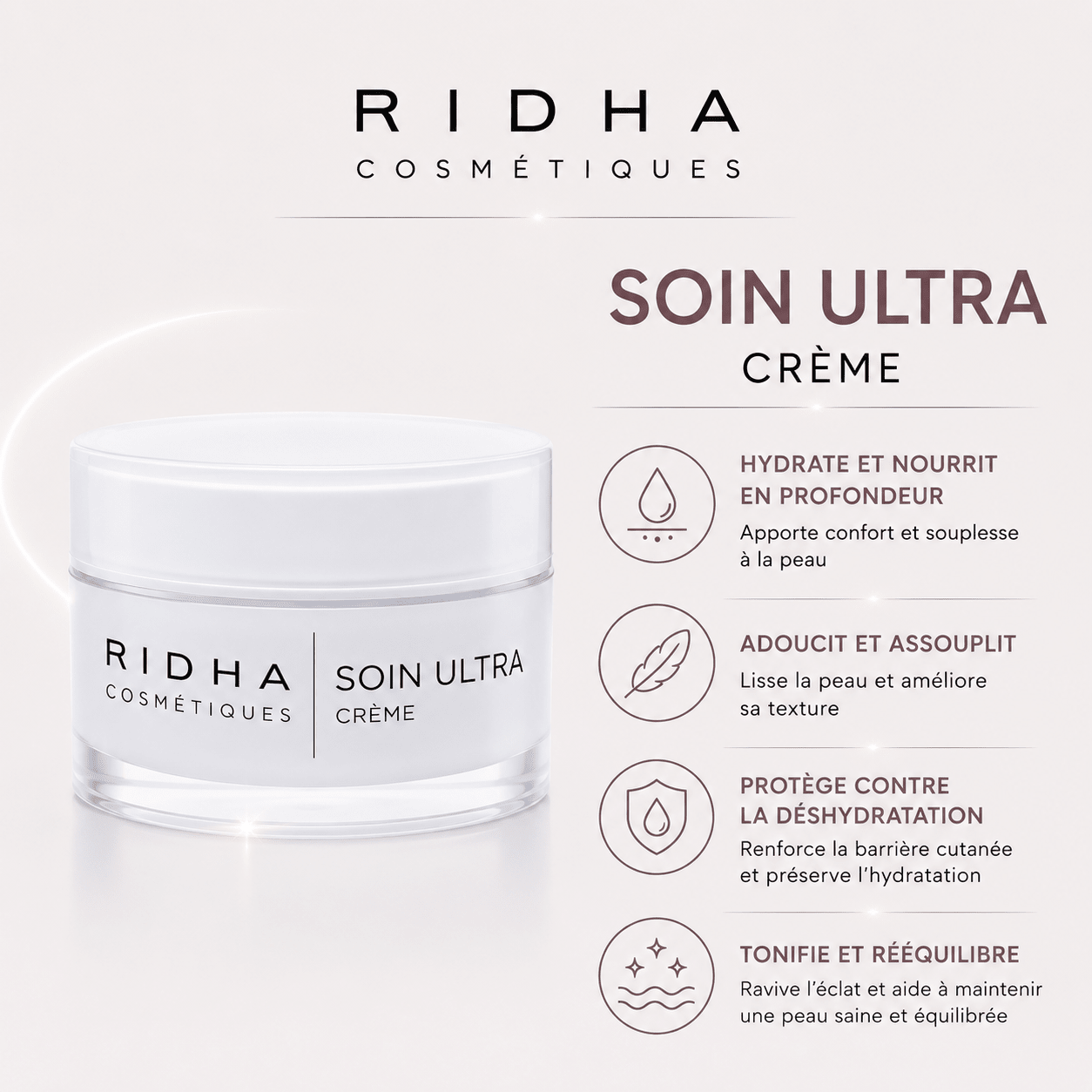 Crème Soin Ultra | peau sèche 50 ml - Boutique Esthétique Martine Grenier