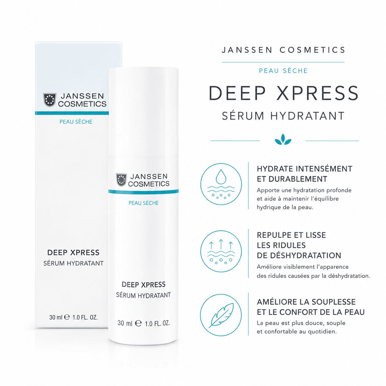 Deep Xpress – Sérum visage hydratant | Peau sèche 30 ml - Boutique Esthétique Martine Grenier