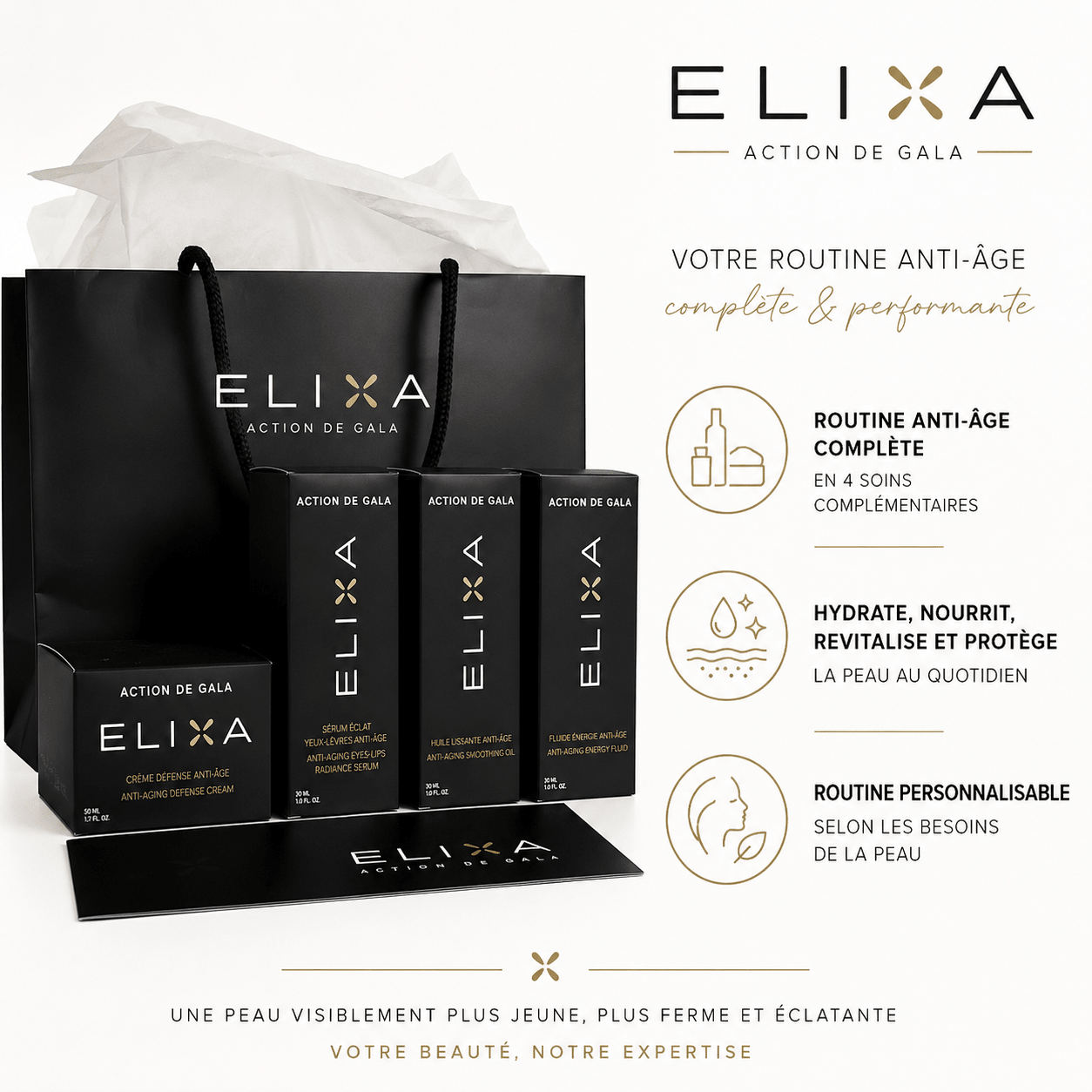 ELIXA – Ensemble des 4 soins essentiels - Boutique Esthétique Martine Grenier