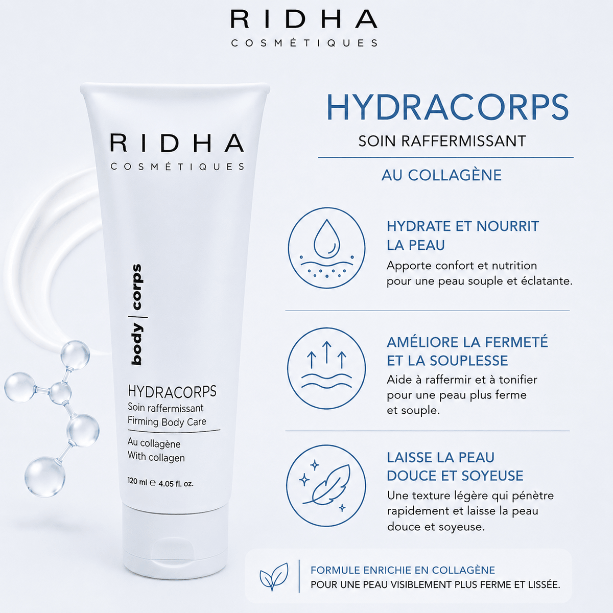Hydracorps - Soin raffermissant 120 ml | 500 ml - Boutique Esthétique Martine Grenier