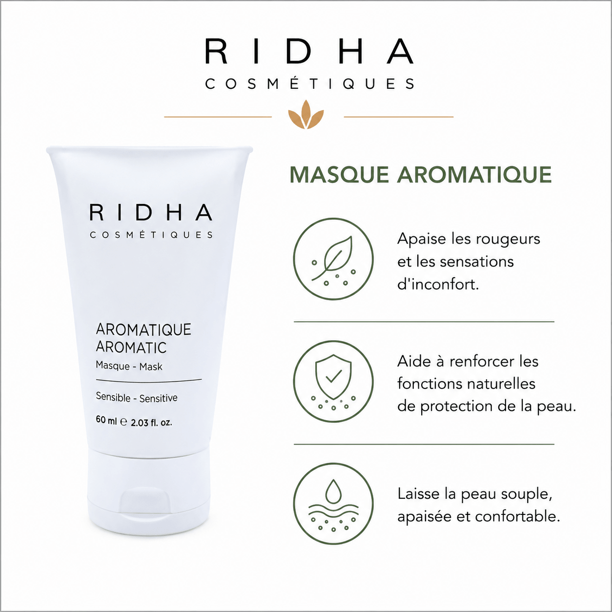 Masque Aromatique | Anti-rougeurs 60 ml - Boutique Esthétique Martine Grenier