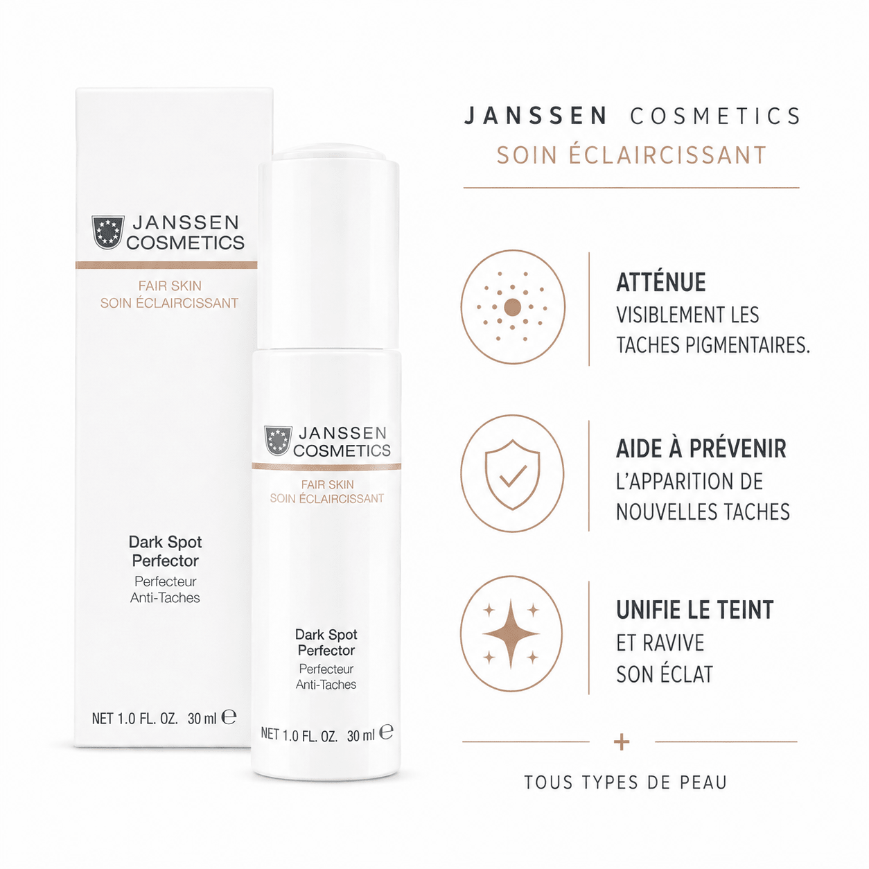 Perfecteur Anti-Taches | Soin Éclaircissant 30 ml - Boutique Esthétique Martine Grenier