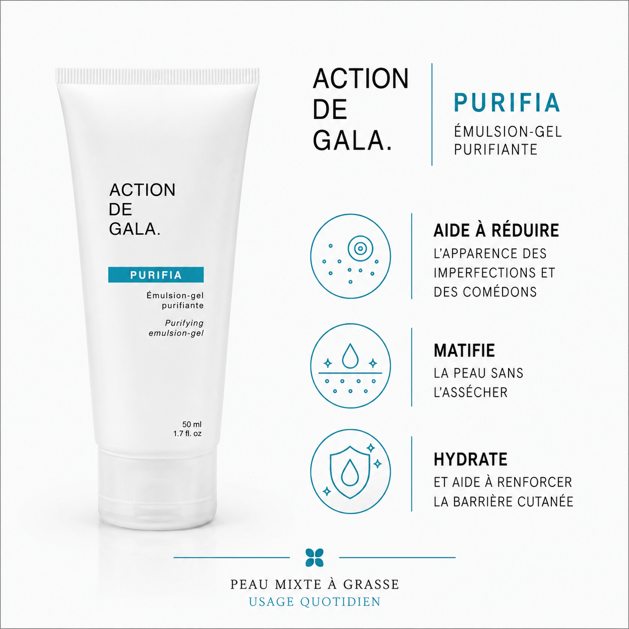 Purifia | Peau grasse 50 ml - Boutique Esthétique Martine Grenier