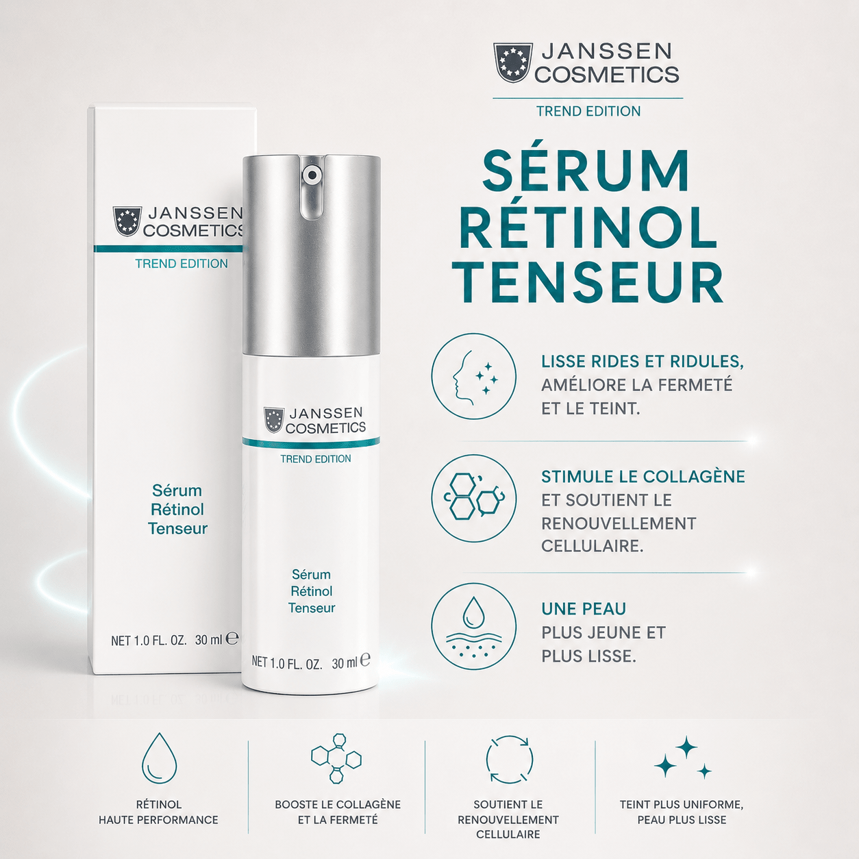 Sérum Rétinol Tenseur 30 ml – toutes peaux - Boutique Esthétique Martine Grenier