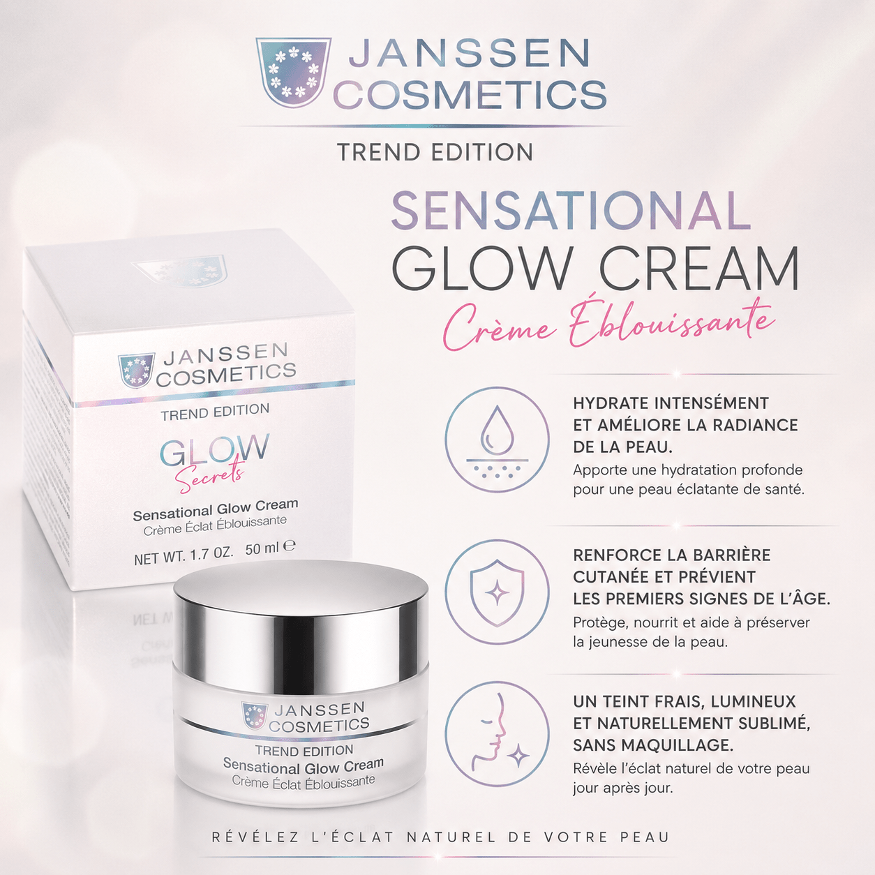 Crème Éclat Éblouissante Sensational Glow 50 ml | Toutes peaux - Boutique Esthétique Martine Grenier