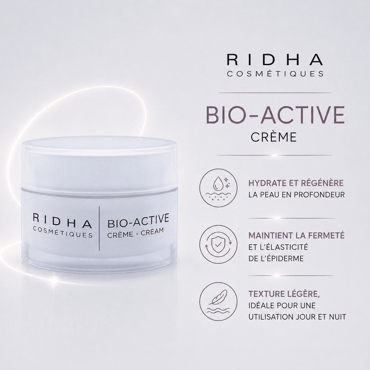 Crème hydratante Bio-Active peau mature 50 ml - Boutique Esthétique Martine Grenier