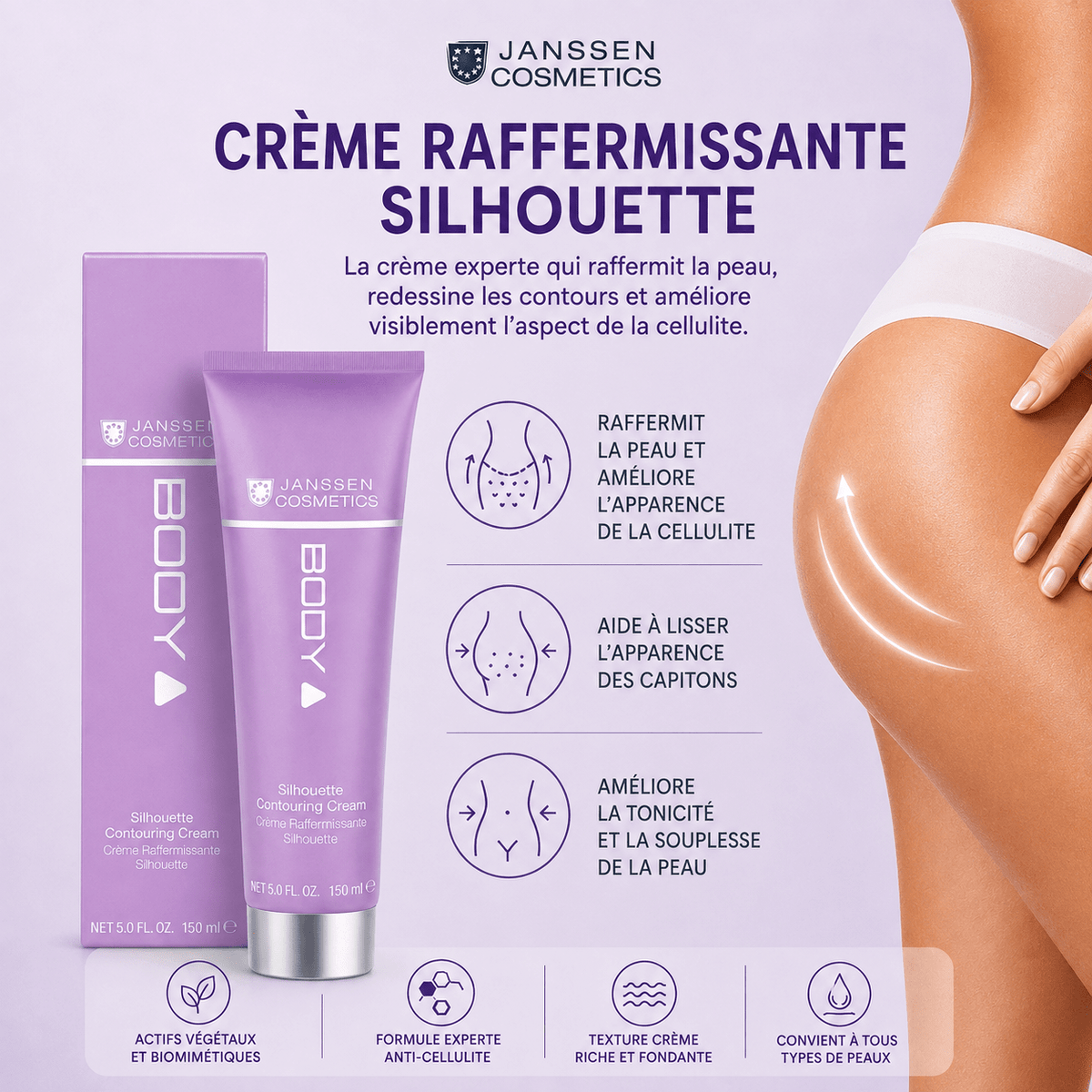 Crème raffermissante Silhouette | Anti-cellulite 150 ml - Boutique Esthétique Martine Grenier
