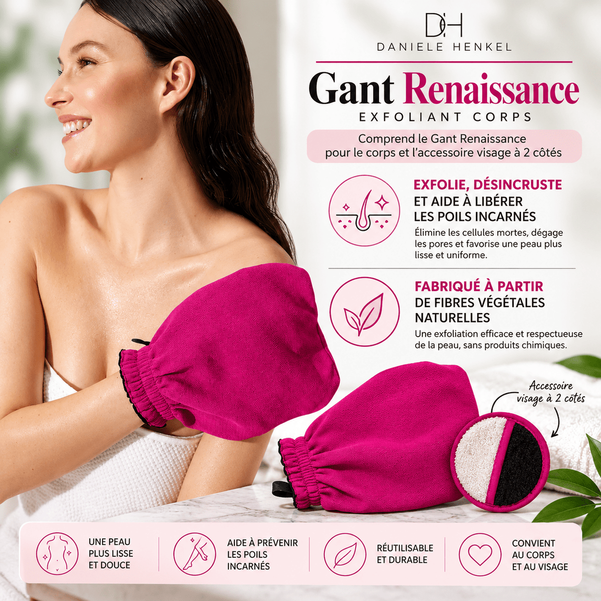 Gant Renaissance exfoliant corps | Daniele Henkel - Boutique Esthétique Martine Grenier