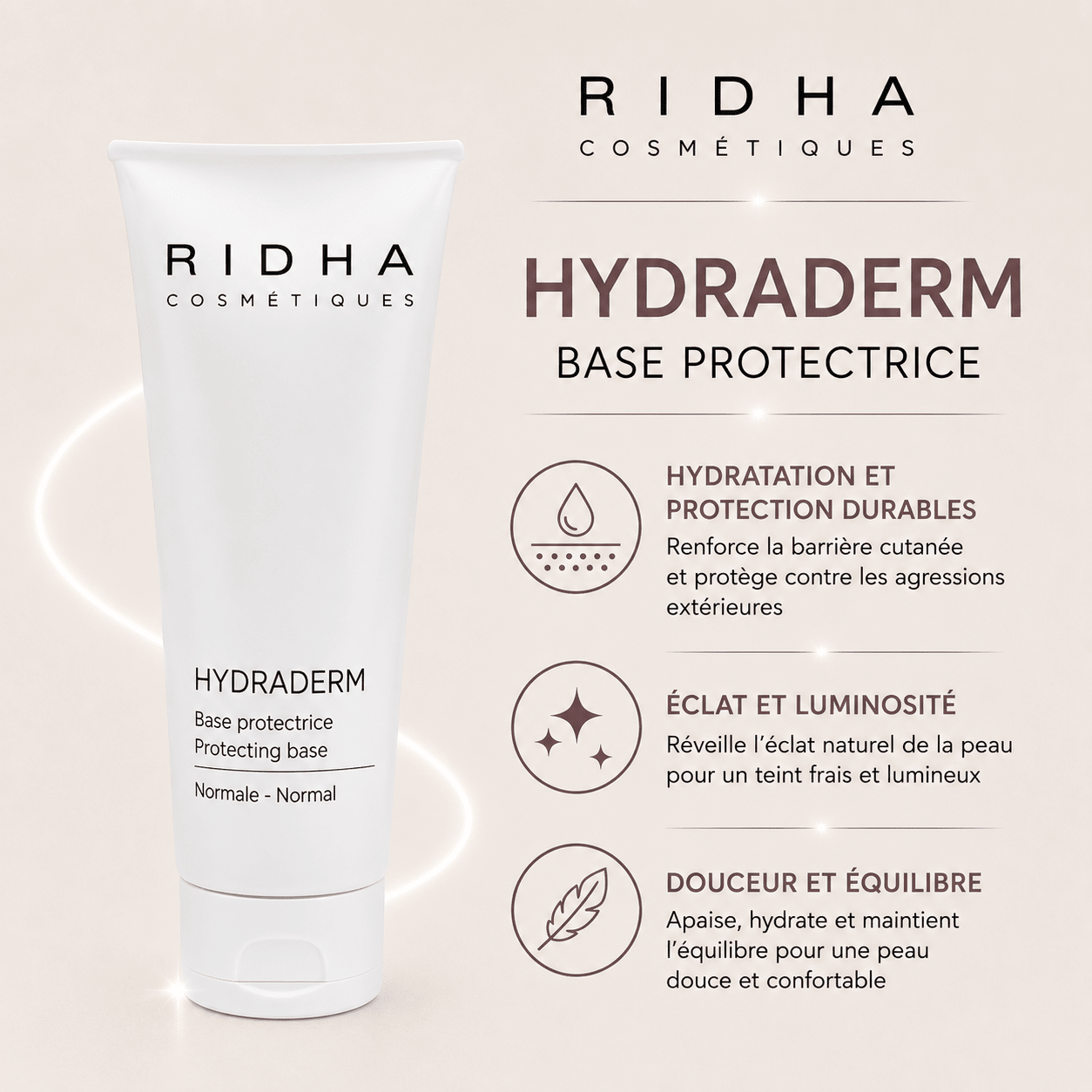 Hydraderm Base Protectrice | peau normale 120 ml - Boutique Esthétique Martine Grenier