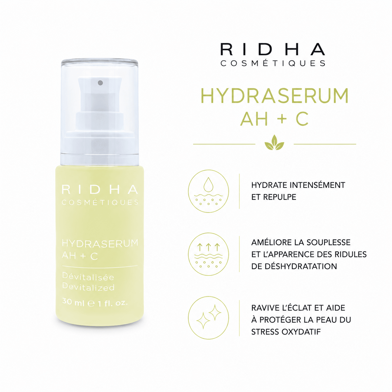 HydraSerum - sérum hydratant visage 30 ml - Boutique Esthétique Martine Grenier