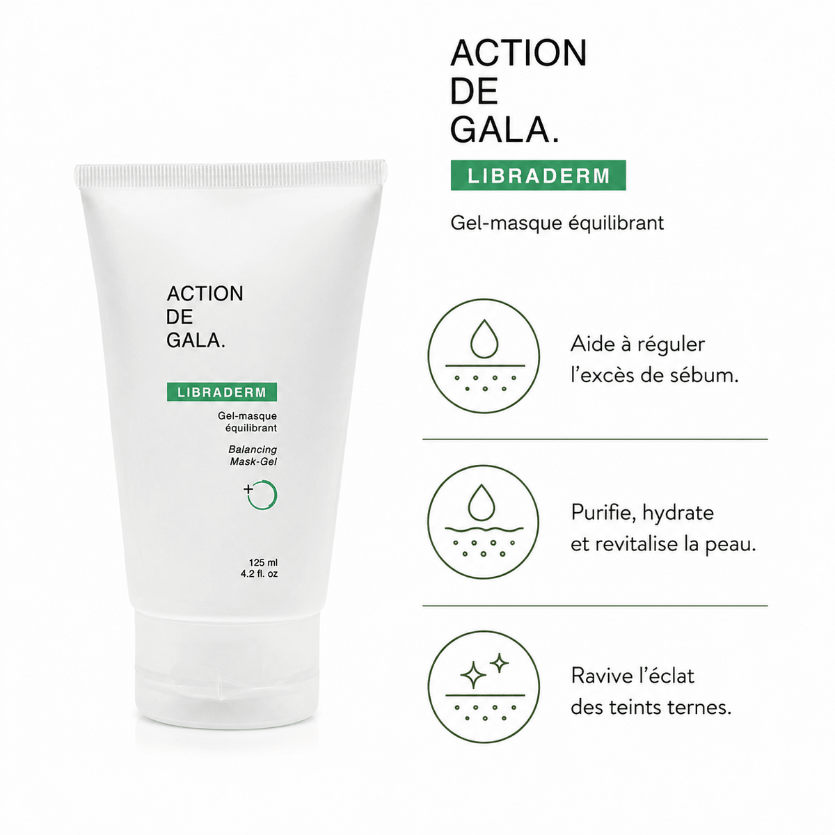 Libraderm Gel-masque | Peau grasse 125 ml - Boutique Esthétique Martine Grenier
