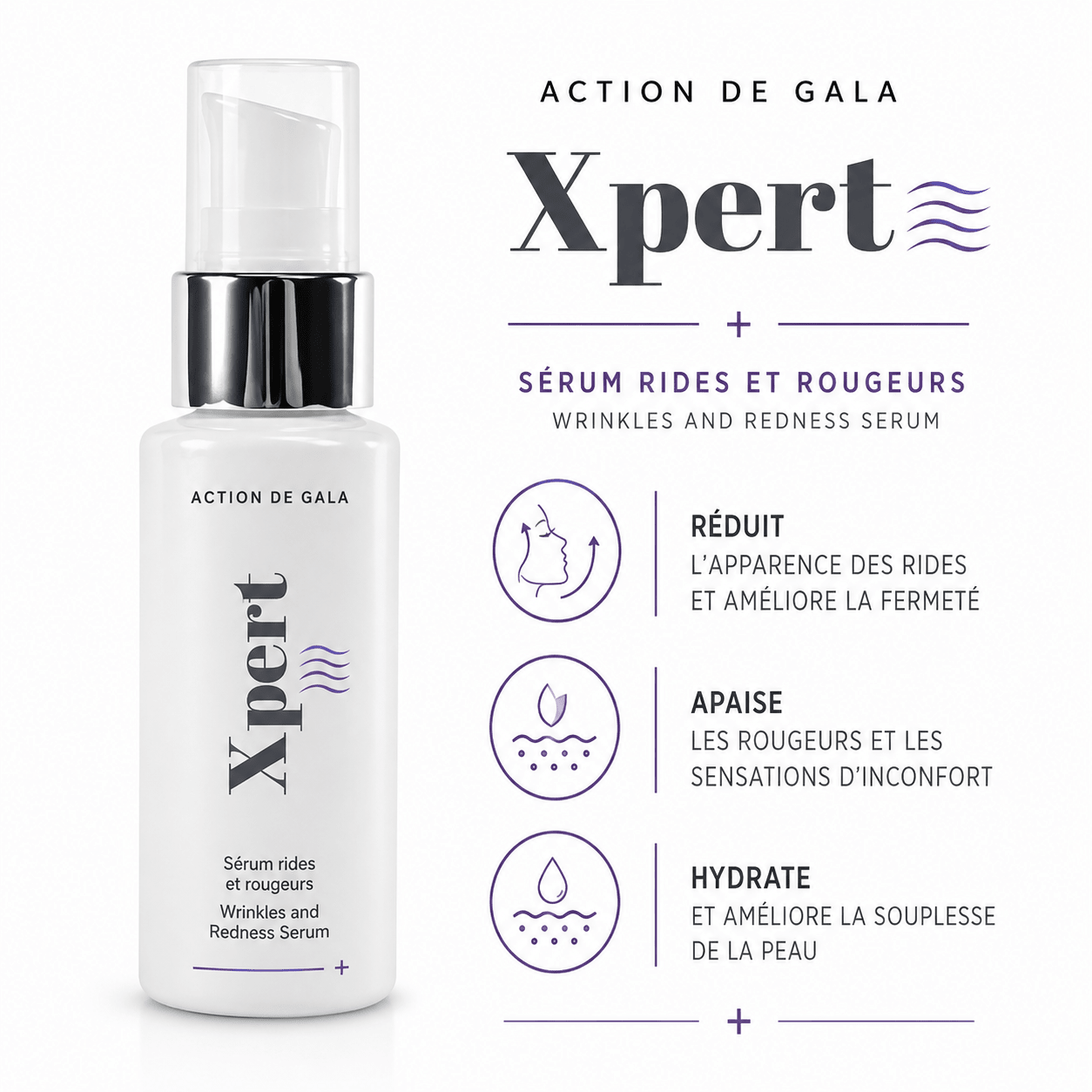 Sérum rides et rougeurs Xpert – 50 ml - Boutique Esthétique Martine Grenier