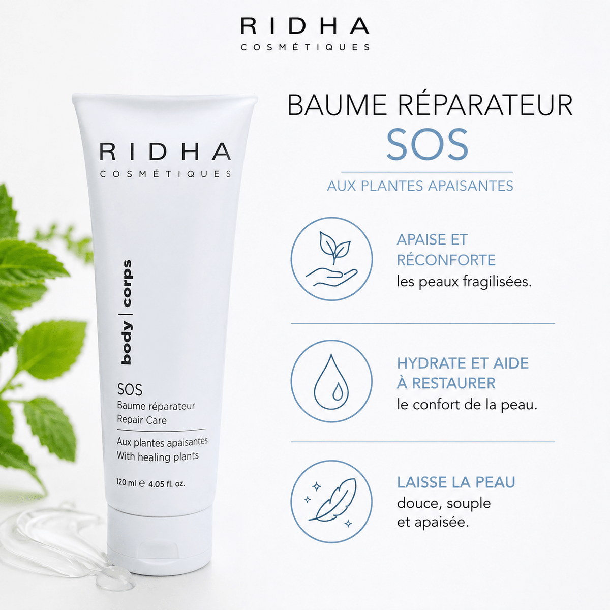 SOS Baume réparateur 120 ml - Boutique Esthétique Martine Grenier